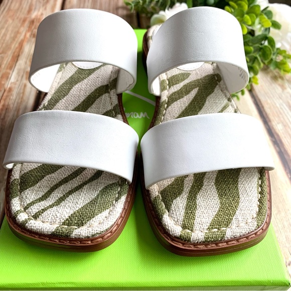 Sam Edelman Haydee slide sandals white MLT Lea 5 1/2 zebra US 5.5 - Picture 3 of 9